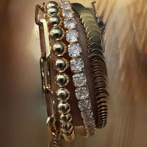 💕 Four Gold and Silver Bracelet Set